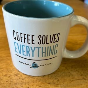 Coffee solves everything Caribou 12 oz coffee cup